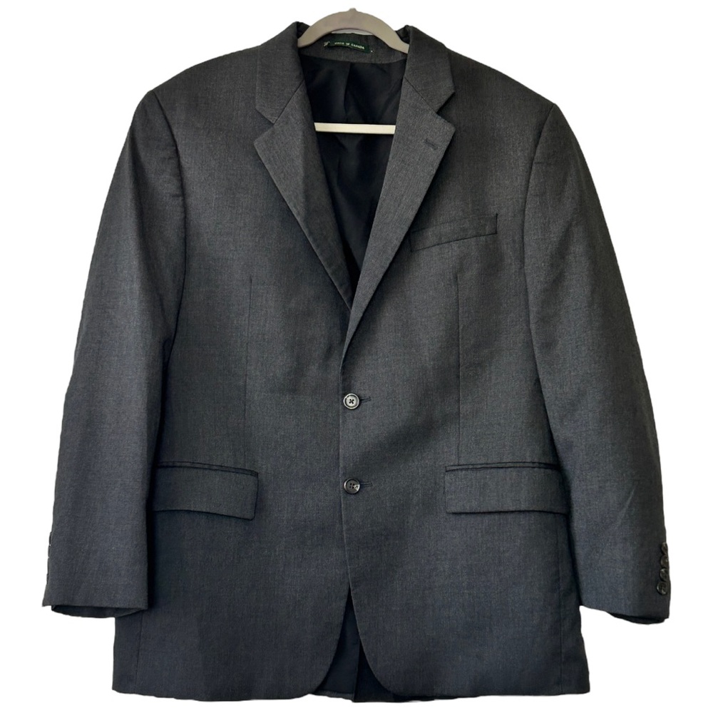 Lauren Ralph Lauren Men’s Gray Two Button Wool Blazer   Sz 42R‎
